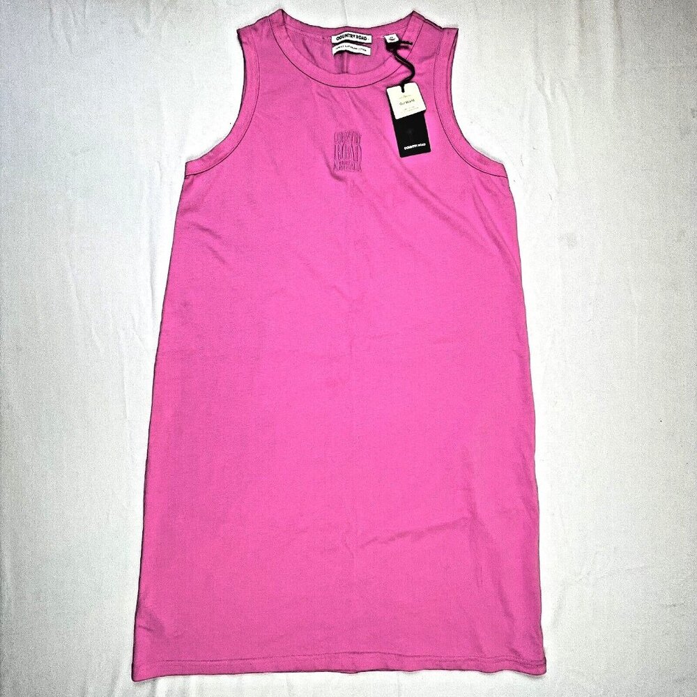Country Road Womens XS Pink Sleeveless 100% Cotton Knee Australia Logo